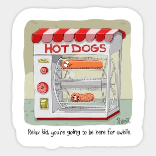 Old Hot Dog Sticker